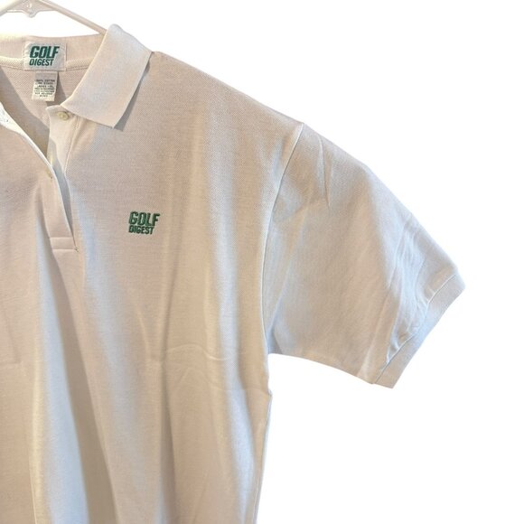 Vintage Golf Digest White Polo Shirt Women’s XL 100% Cotton Made USA - Picture 4 of 10